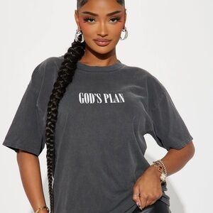 Gods plan shirt 1x Fashion Nova